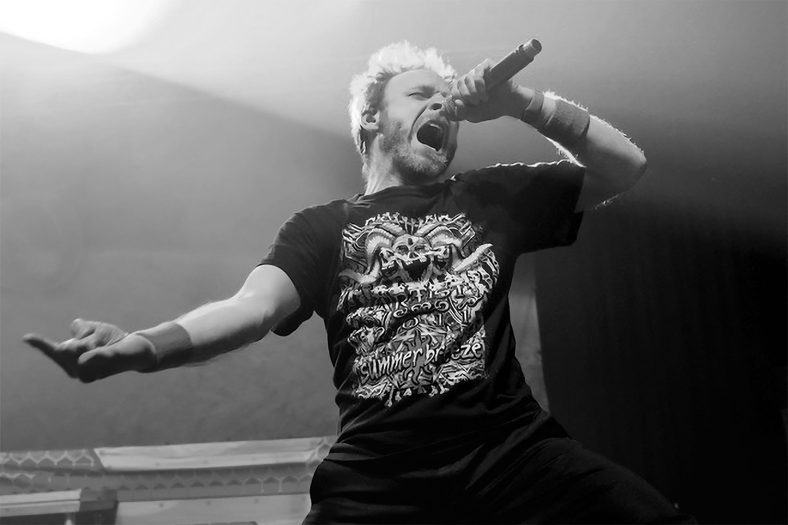 Matthias Stockert live mit Mikrofon – Gesangsunterricht und Vocal Coaching