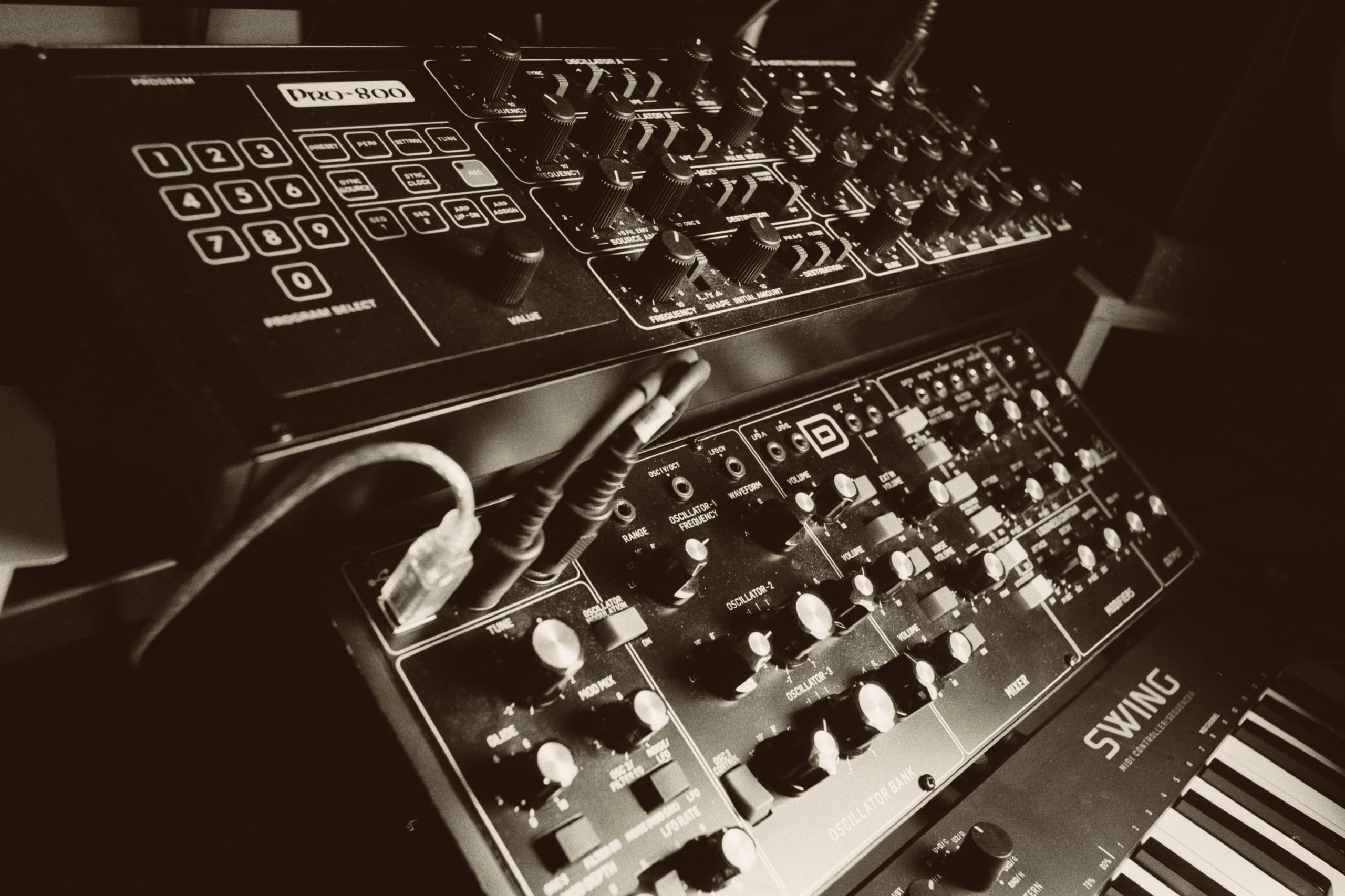 Synthesizer im Tonstudio in Erlangen